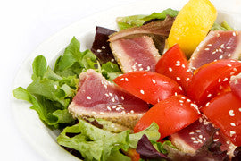 Yellowfin Spinach Salad with Wasabi Dressing